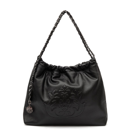 BOLSA DAYSE HOBO MAXI EM COURO PRETO