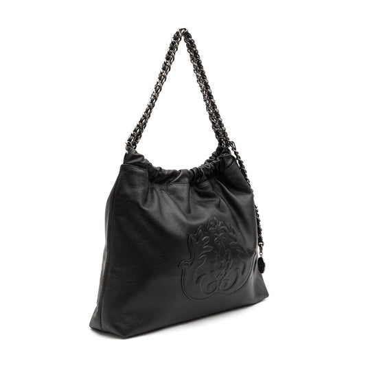 BOLSA DAYSE HOBO MAXI EM COURO PRETO