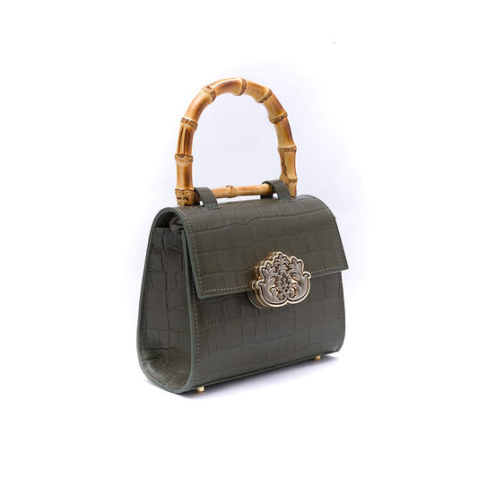BOLSA TOP HANDLE MINI COURO MAXI CROCO MUSGO