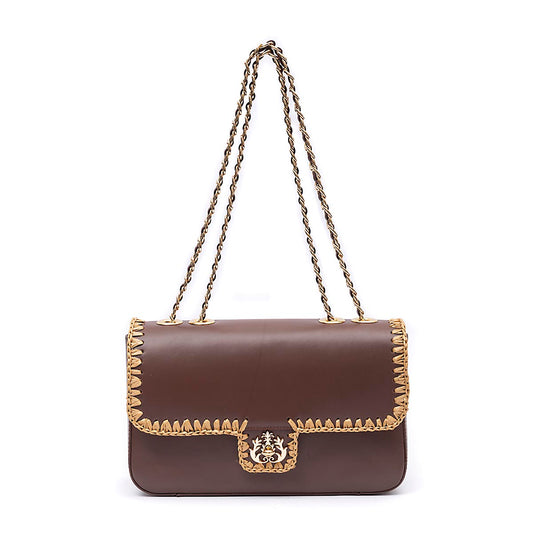 BOLSA ANNE JUMBO GRANDE COURO WHASHED PINHÃO CROCHÊ NATURAL