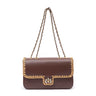 BOLSA ANNE JUMBO GRANDE COURO WHASHED PINHÃO CROCHÊ NATURAL