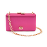 BOLSA CLUTCH EVA PEQUENA CETIM PINK OURO