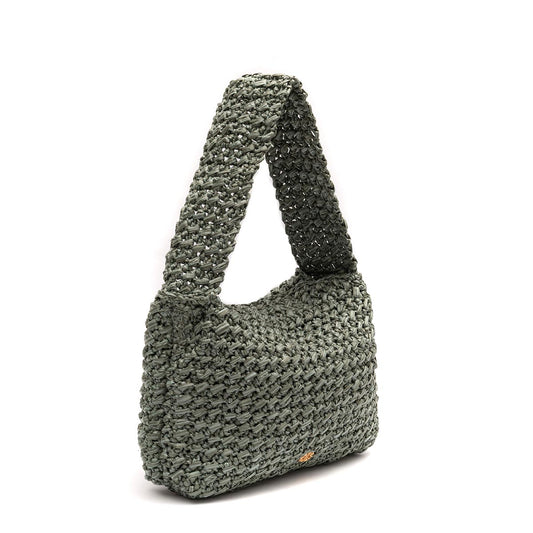 BOLSA LUANNA HOBO MÉDIA RÁFIA JADE