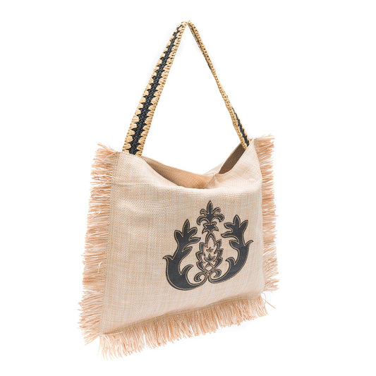 BOLSA HOBO MAXI PALHA COR NATURAL