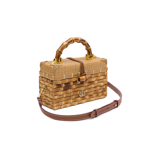BOLSA TRUNK ELEONORA PEQUENA RATTAN BAMBU