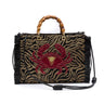 BOLSA TOTE GRANDE EM PALHA NATURAL ZEBRA CARANGUEJO