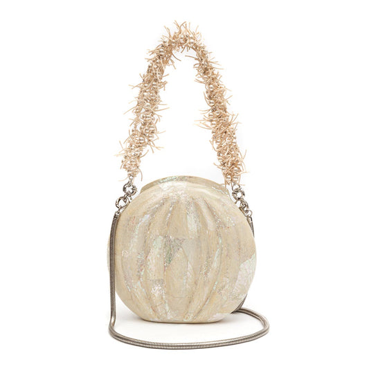 BOLSA CLUTCH MADREPÉROLA PEQUENA ARREDONDADA MADRECLARA