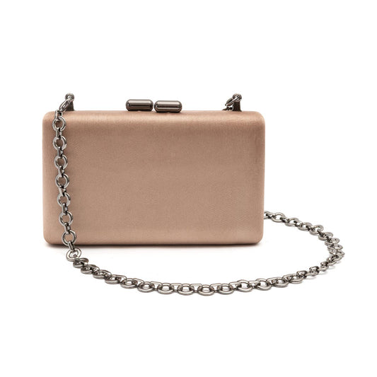 BOLSA CLUTCH LUMA PEQUENA CETIM TERROSO