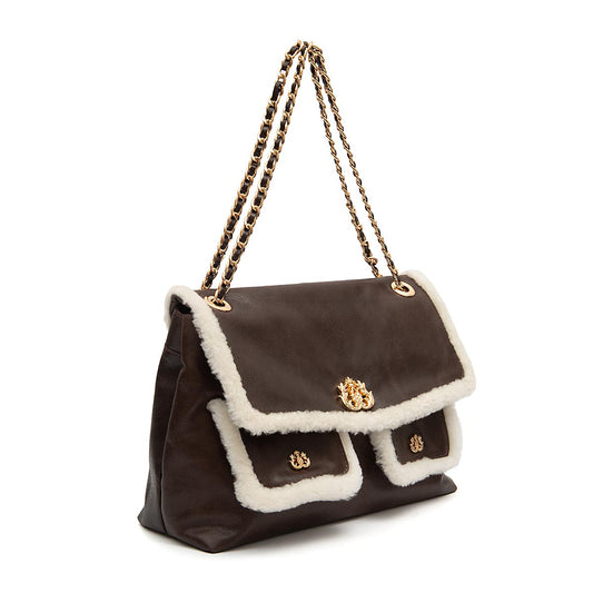 BOLSA FLAP SHOULDER DAHLIA MULTIPOCKETS CAFE OVELHA