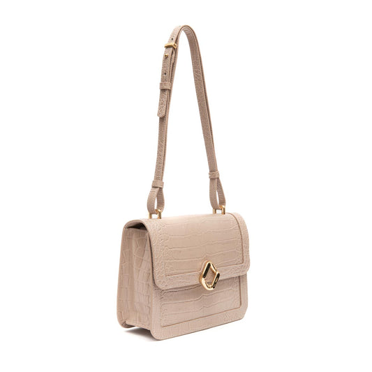 BOLSA BOX BAG AURORA MEDIA NEW CROCO NEVOA OURO