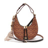 BOLSA HOBO SIREN MÉDIA MONOGRAMA CANVAS CARAMELO