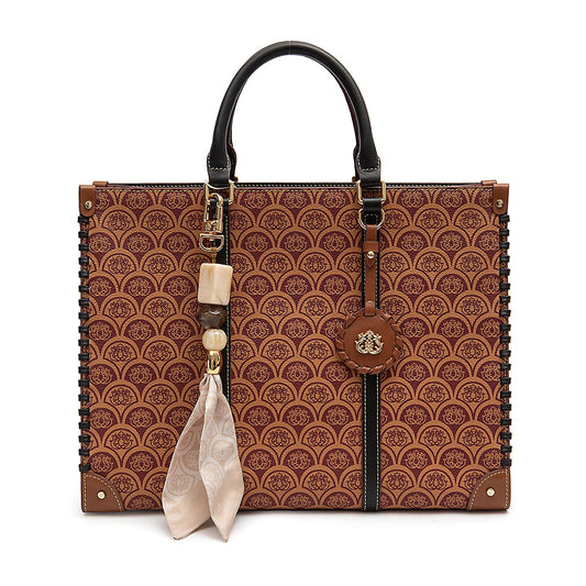 BOLSA TOTE SIRENA GRANDE CANVAS CARAMELO