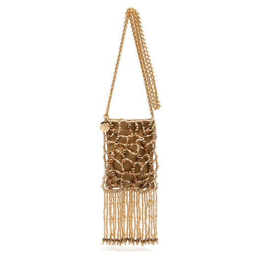 BOLSA CASE CONTAS PEQUENA CROSSBODY OURO