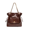 BOLSA TOTE DAHLIA MERCER GRANDE COURO ESTONADO PINHÃO