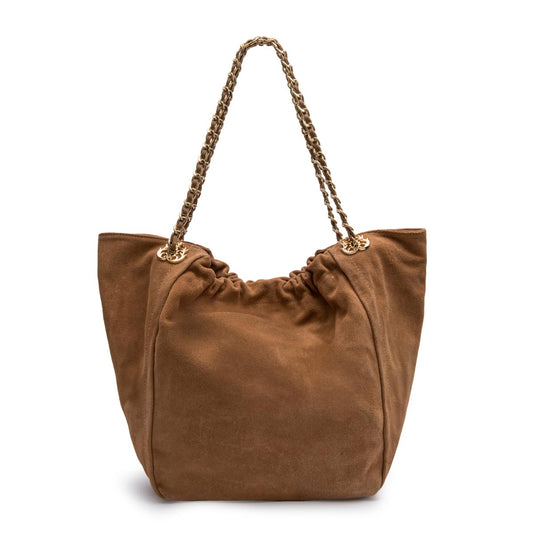 BOLSA SHOPPING BAG PETRA MAXI CAMURÇA AMÊNDOA