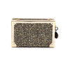 BOLSA CLUTCH TRUNK PEQUENA METALIZADO TWEED GLAM OURO