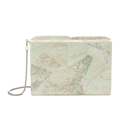 BOLSA CLUTCH MADREPÉROLA PEQUENA RETANGULAR MADRECLARA