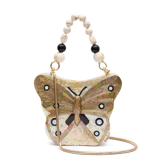 BOLSA CLUTCH MADREPÉROLA MÉDIA BORBOLETA