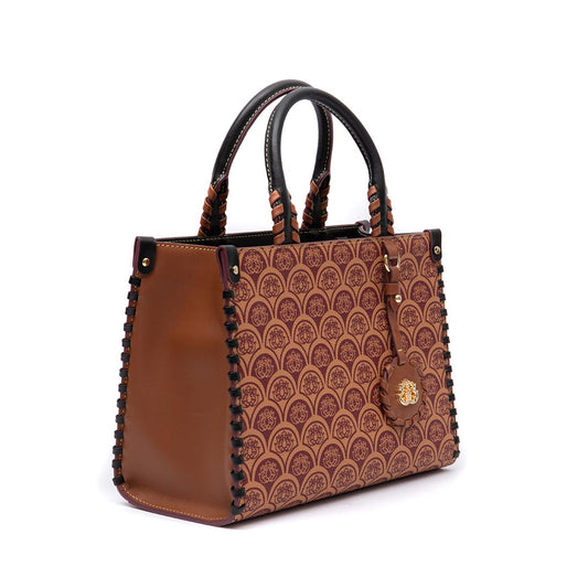 BOLSA TOTE SIRENA MINI MONOGRAMA CANVAS CARAMELO