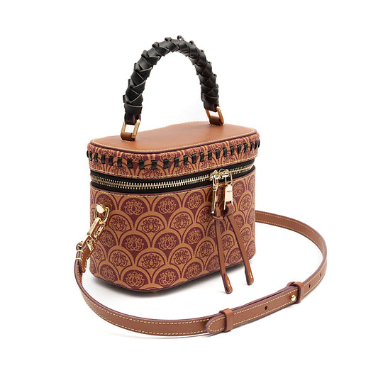 BOLSA VANITY SIRENA PEQUENA EM MONOGRAMA CANVAS CARAMELO