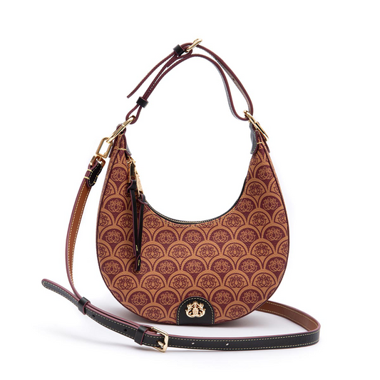 BOLSA HOBO SIREN MÉDIA MONOGRAMA CANVAS CARAMELO
