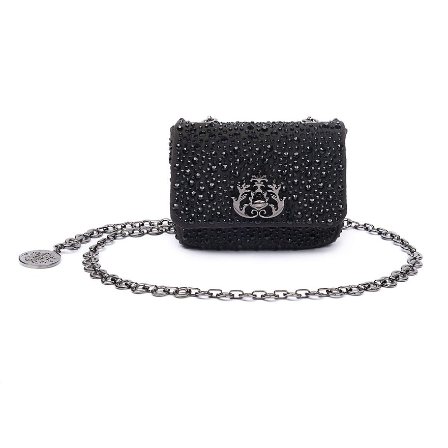 BOLSA NANO JOLIE CRISTAIS PRETO