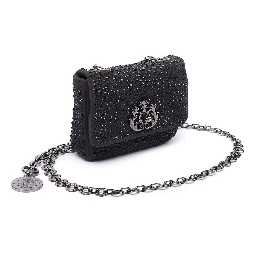 BOLSA NANO JOLIE CRISTAIS PRETO