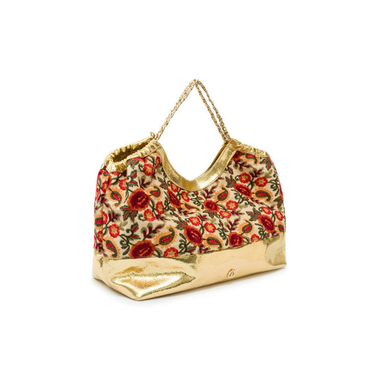 BOLSA SHOPPER DANNY GRANDE EM PALHA FIORI BORDADA
