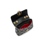 BOLSA BAGUETE SIRENA MÉDIA JACQUARD PRETO