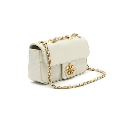 BOLSA BAGUETE ANNE MINI COURO LIZARD VANILLA OURO