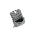 BOLSA PUFFER TWEED PEQUENA  LUREX PRATA