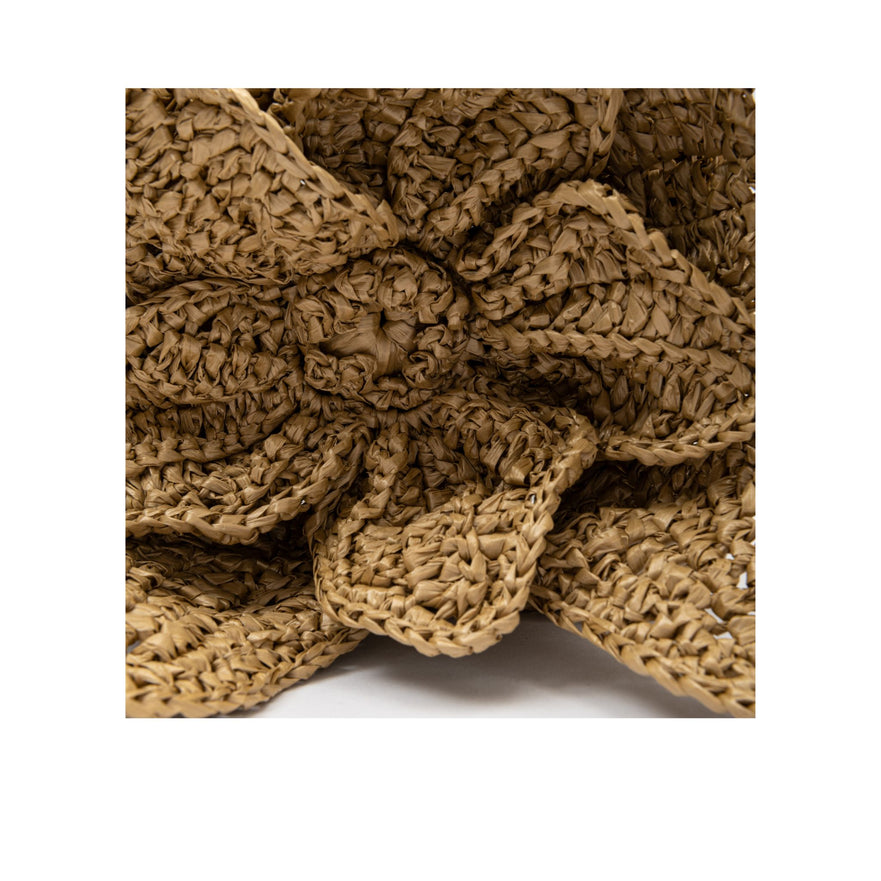 BOLSA FIORI MINI HANDMADE RÁFIA NATURAL