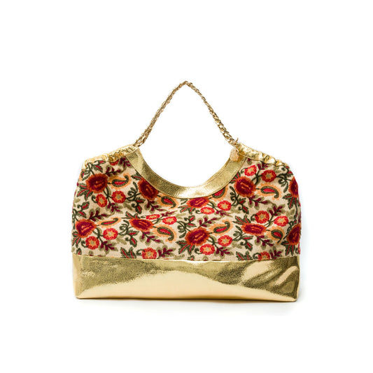 BOLSA SHOPPER DANNY GRANDE EM PALHA FIORI BORDADA