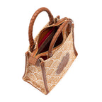 BOLSA TOTE SIRENA MÉDIA JACQUARD CAMEL