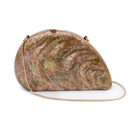 CLUTCH MADREPÉROLA PEQUENA EM ONDAS FURTA ROSE