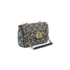 BOLSA BAGUETE SIRENA MÉDIA JACQUARD PRETO