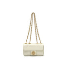 BOLSA BAGUETE ANNE MINI COURO LIZARD VANILLA OURO