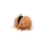 BOLSA  LILY PEQUENA EM PLUMAS OURO/BRONZE