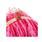 BOLSA CLUTCH LILY PEQUENA  EM PLUMAS PINK VERMELHO