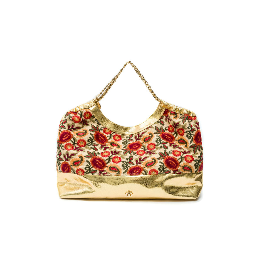 BOLSA SHOPPER DANNY GRANDE EM PALHA FIORI BORDADA