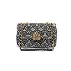 BOLSA BAGUETE SIRENA MÉDIA JACQUARD PRETO