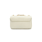 BOLSA BAGUETE ANNE MINI COURO LIZARD VANILLA OURO