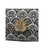 BOLSA BAGUETE SIRENA MÉDIA JACQUARD PRETO