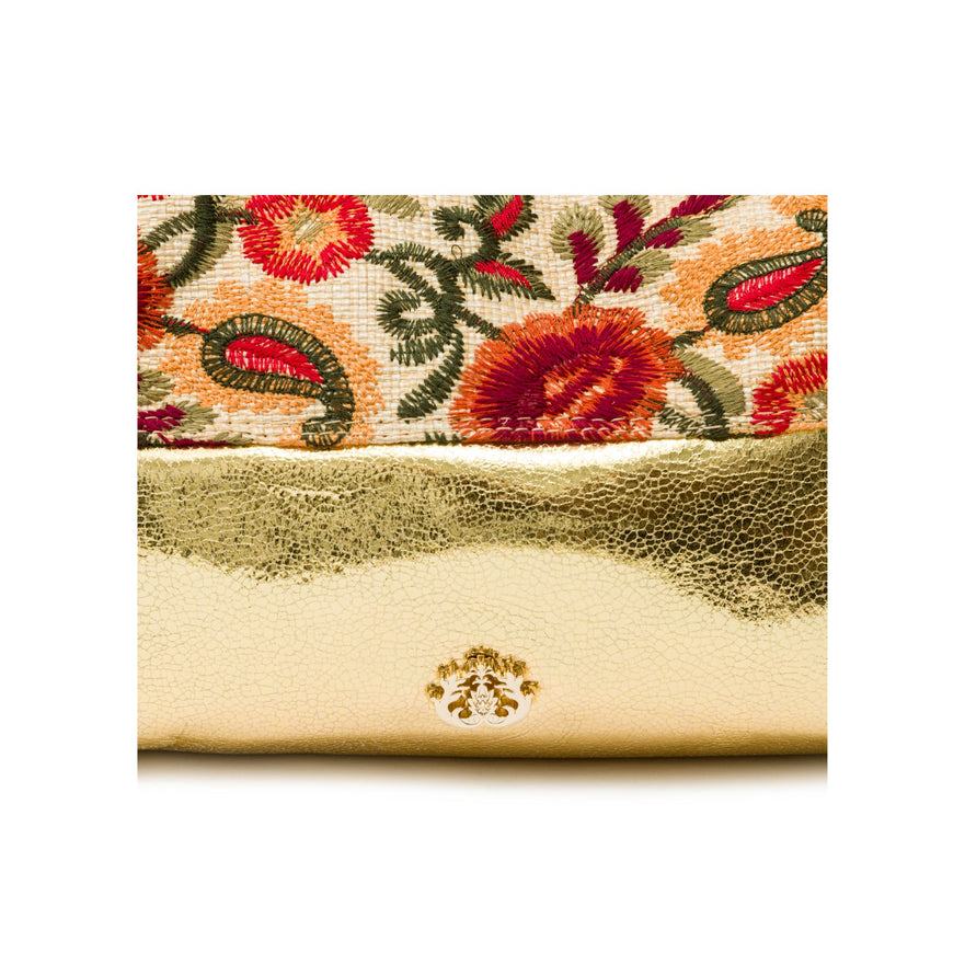 BOLSA SHOPPER DANNY GRANDE EM PALHA FIORI BORDADA