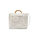 BOLSA TOTE FIORE HANDMADE  GRANDE RÁFIA BRANCA