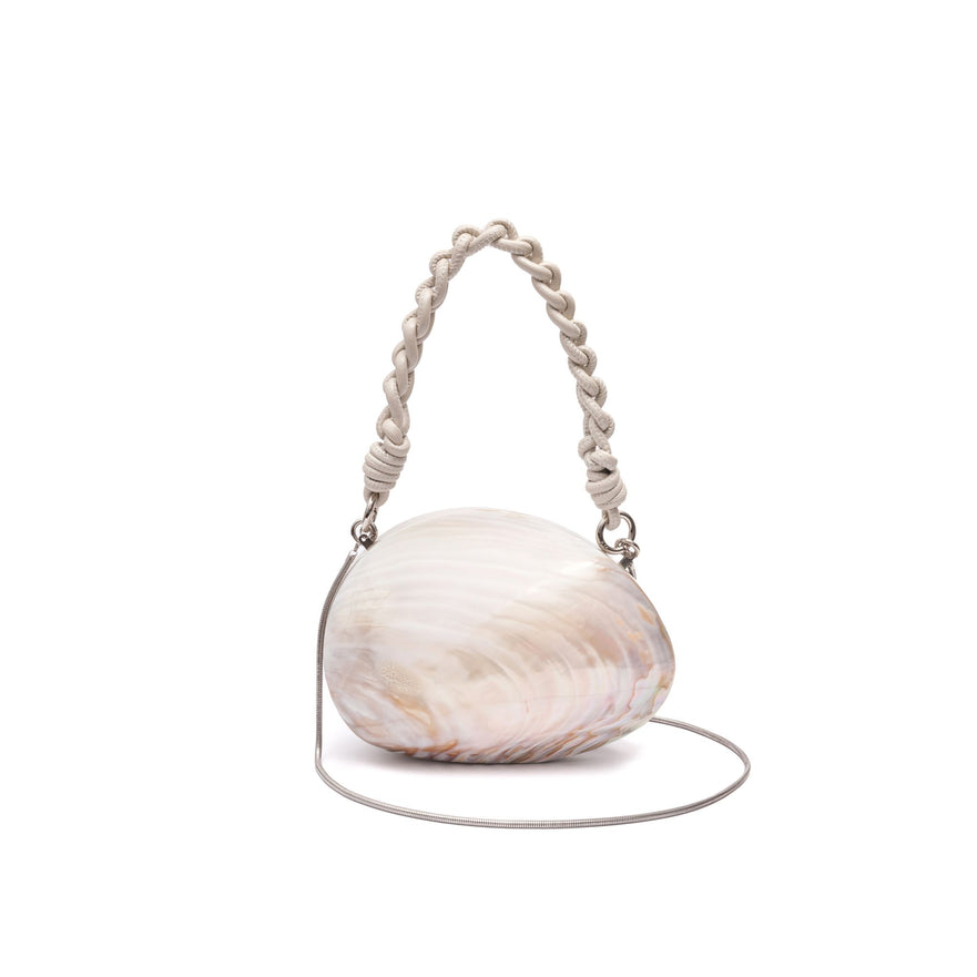 BOLSA CLUTCH  MÉDIA EM MADREPÉROLA CONCHA