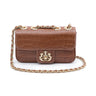 BOLSA BAGUETE ANNE MINI COURO MAXI CROCO  PECAN
