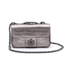 BOLSA BAGUETE ANNE MINI COURO CROCO ROXY ONIX