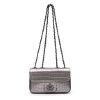 BOLSA BAGUETE ANNE MINI COURO CROCO ROXY ONIX