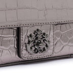 BOLSA BAGUETE ANNE MINI COURO CROCO ROXY ONIX